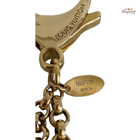 Authentic LOUIS VUITTON Goldtone Walley Fleur Bag Charm - M67128 - Picture 7 of 11